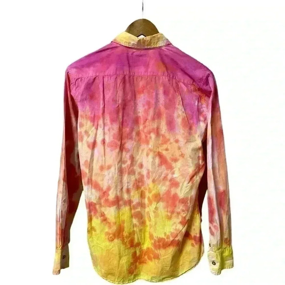 Vanishing Elephant Tie-Dye Button Down Shirt Size Medium - Picture 2 of 6